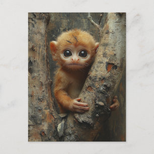 Carte Postale Bébé singe adorable