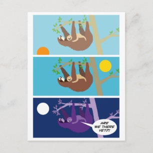 Carte Postale Bébé Sloth