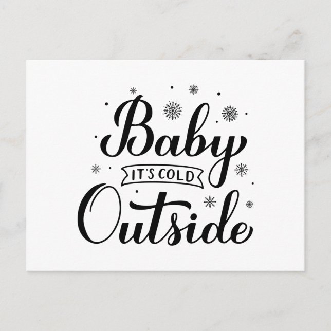 Carte Postale Bébé Son Froid Dehors (Devant)