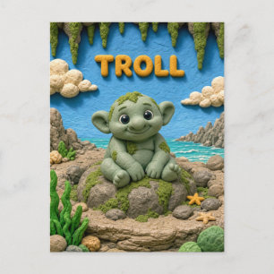 Carte Postale Bébé Troll Mignon, Mythique