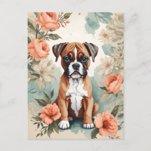 Carte Postale Bébés mignons animaux   Boxer Puppy