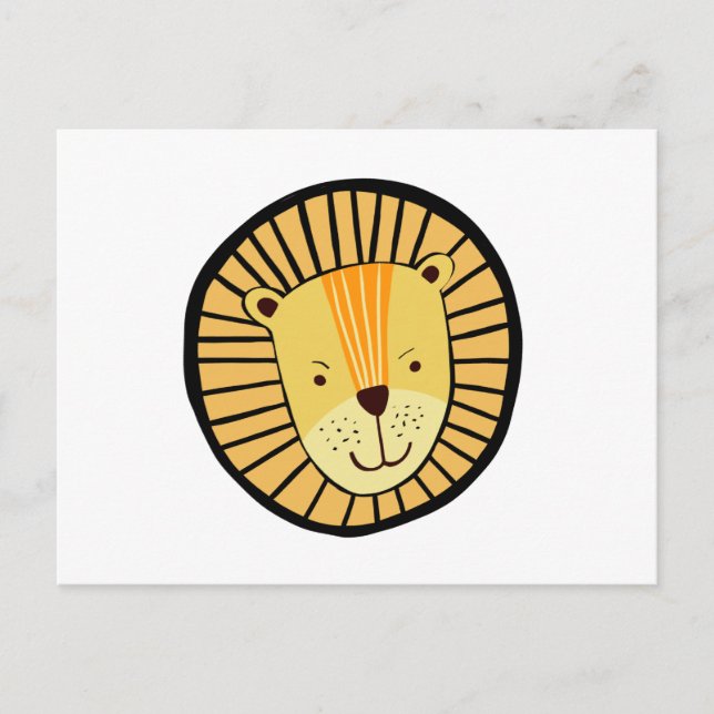 Carte Postale Bébés Mignons Lion de la Jungle (Devant)