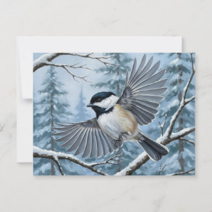 Carte Postale Bécasseau à capuchon noir de l'Oiseau du Maine