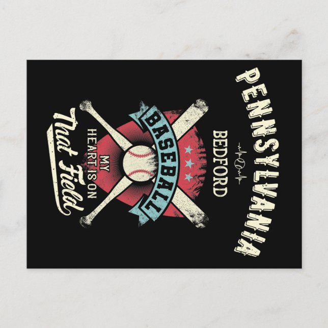 Carte Postale Bedford Baseball en Pennsylvanie (Devant)