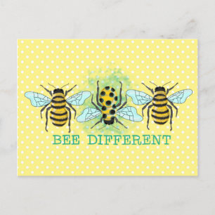 Carte Postale Bee Different Bumble Bee Trio