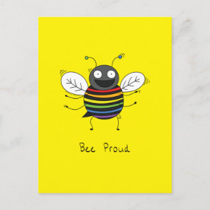 Carte Postale Bee Fier Gay pride LGBTQ Bee