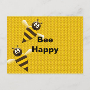 Carte postale Bee Happy Bumblebee