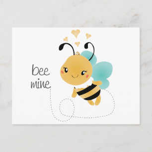 Carte Postale Bee Mine Bumblebee Jaune Noir