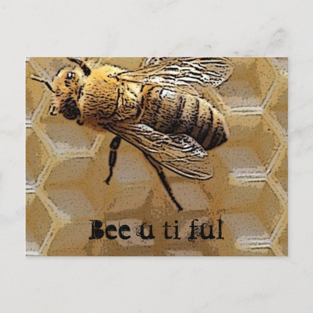 Carte Postale Bee u ti ful (Devant)