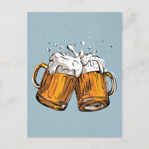 Carte Postale Beer Mug Retro