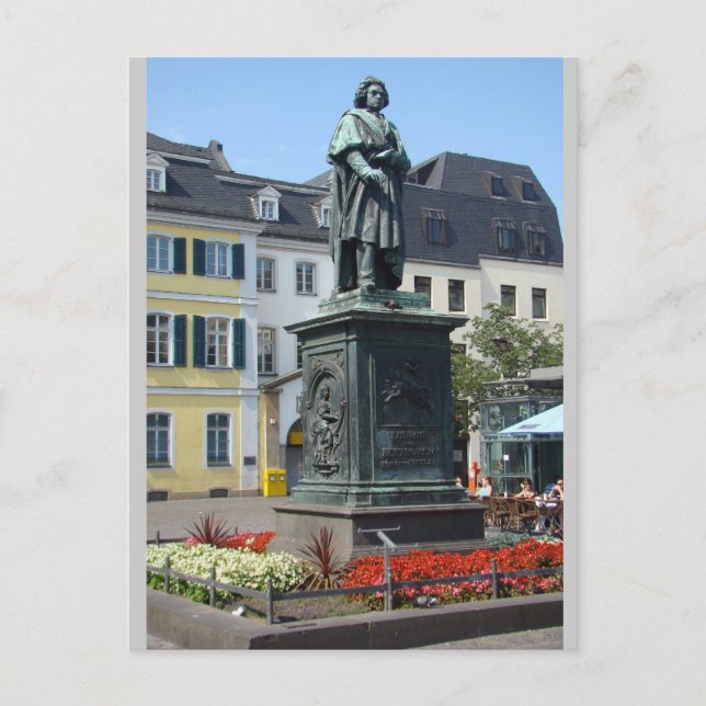 Carte Postale Beethoven (plein) Statue Bonn Allemagne (Devant)