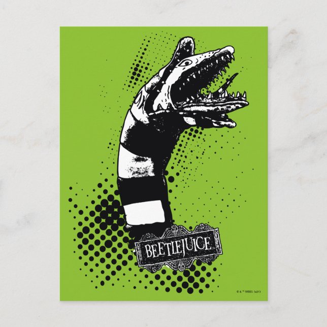 Carte Postale Beetlejus | Illustration du ver de sable (Devant)