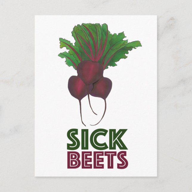 Carte Postale Beets Malades (Beats) Bunch Rouge Végétable Jardin (Devant)