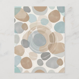 Carte Postale Beige Bleu Gris Minimaliste Chevauchement