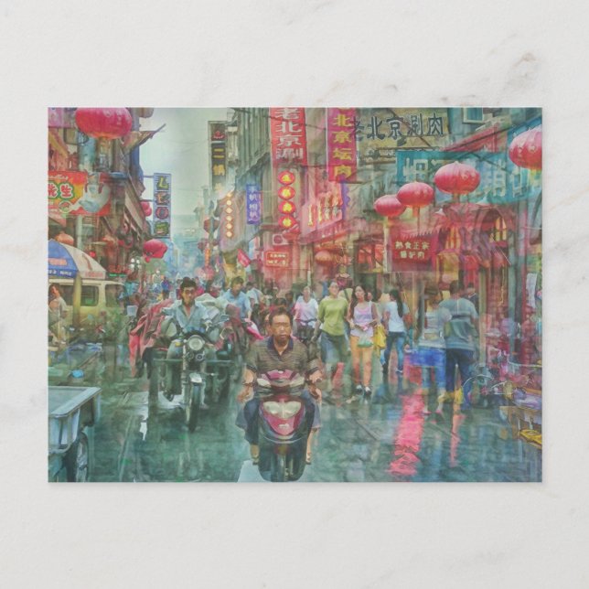 Carte Postale Beijing Alley China Art (Devant)