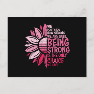 Carte Postale Being Strong Breast Cancer Awareness Sunflower
