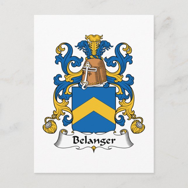 Carte Postale Belanger Family Crest (Devant)