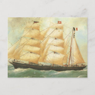Carte Postale Belem, navire à voile français, 1902