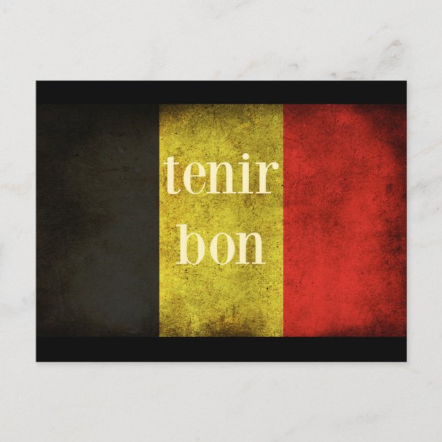 Carte Postale Belgique Drapeau 2016 Hommage (Devant)
