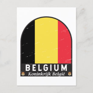 Carte Postale Belgique - Emblème Distorsion Vintage