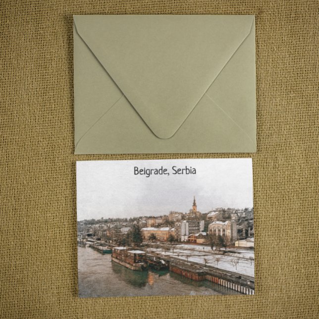 Carte Postale Belgrade Serbie Balkan Vue panoramique (belgrade serbia postcard)