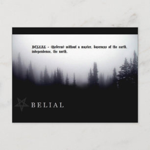 CARTE POSTALE BÉLIAL