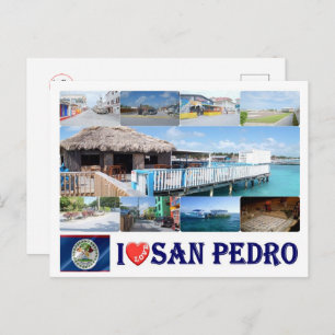 Carte Postale Belize - I Love San Pedro -