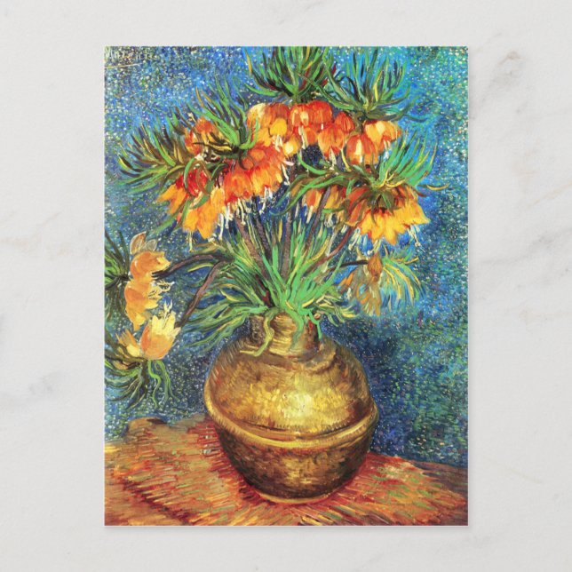 Carte Postale Bell Lys dans un vase en cuivre, Van Gogh (Devant)