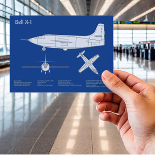 Carte Postale Bell X-1 - Plans de plan d'avion ABD