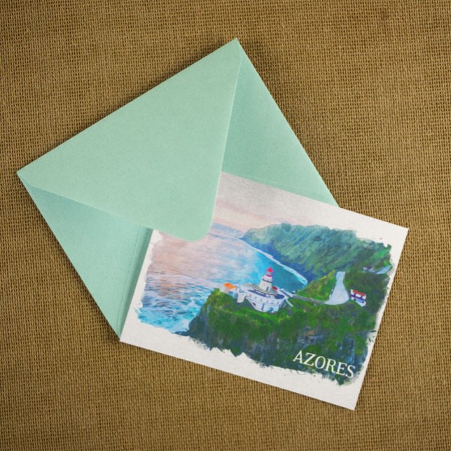 Carte Postale Belle Açores Iles de l'Atlantique Aquarelle (stunning azores atlantic island postcard)