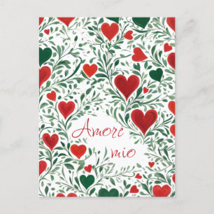 Carte Postale Belle Amour Plante Frotts Coeur Couleurs italienne