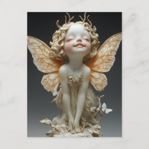 Carte Postale Belle Antenne Fée Ailes dentelle Papillons
