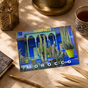 Carte Postale Belle architecture du jardin Majorelle de Marrakec