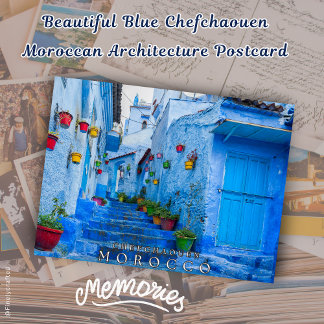 Carte Postale Belle Architecture Marocaine Bleue Chefchaouen