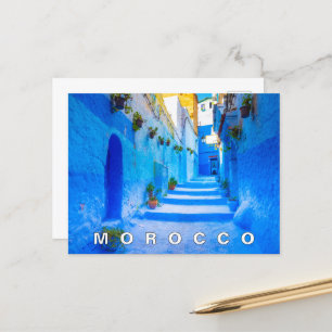 Carte Postale Belle Architecture Marocaine Bleue Chefchaouen