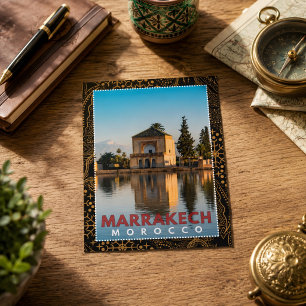 Carte Postale Belle architecture marocaine Marrakech Menara