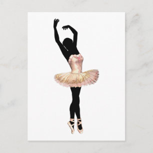 Carte Postale Belle Ballerina en rose