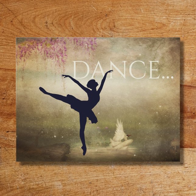 Carte Postale Belle Ballerina et Danse de Swan (Créateur téléchargé)