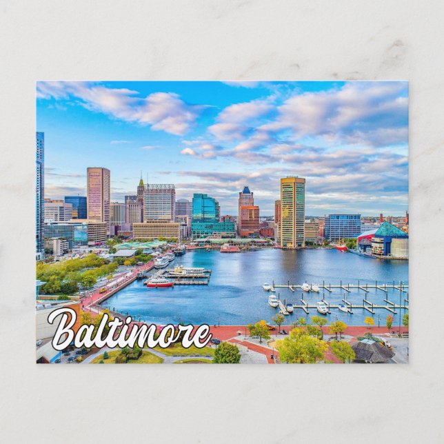 Carte Postale Belle Baltimore, Maryland, États-Unis (Devant)