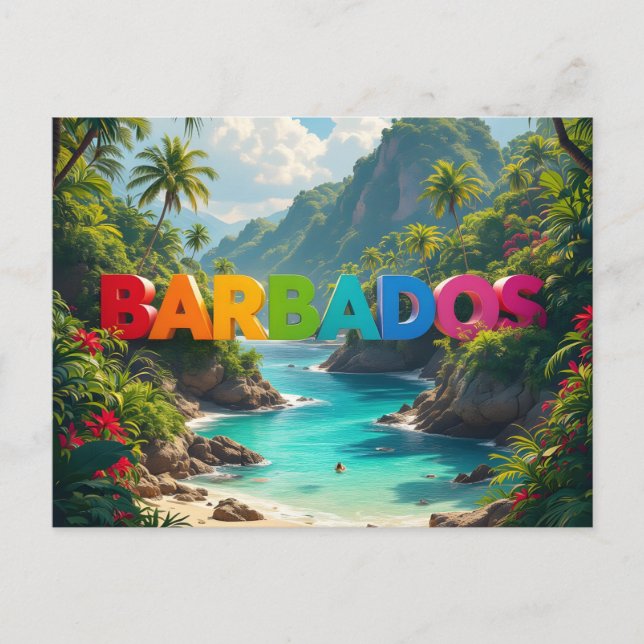 Carte Postale Belle barbade (Devant)
