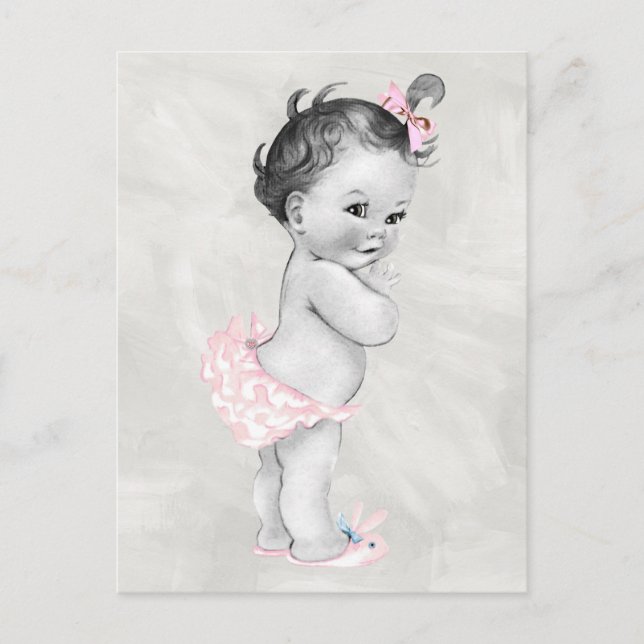 Carte Postale Belle Bébée Vintage fille (Devant)