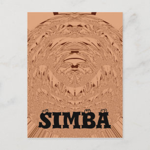 Carte Postale Belle belle Africaine motif vectoriel tête Lion