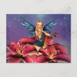 Carte Postale Belle blonde Fée