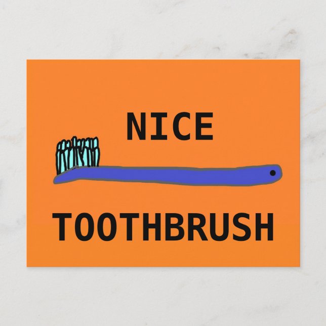 Carte Postale Belle brosse à dents (Devant)