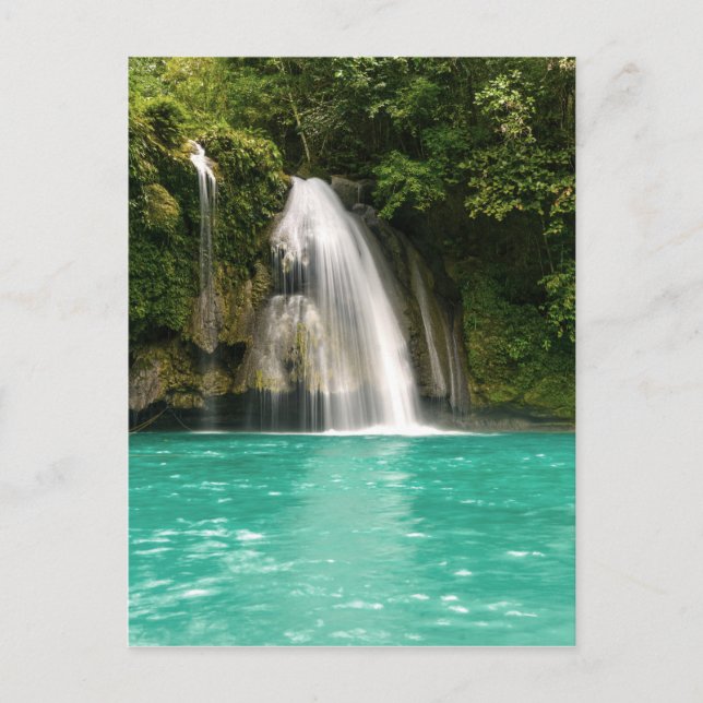 Carte Postale Belle Cascade tropicale colorée Nature (Devant)