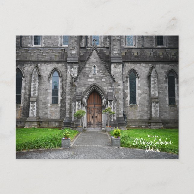 Carte Postale Belle cathédrale St. Patrick à Dublin, Irlande (Devant)