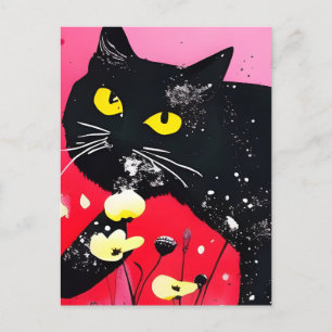 Carte Postale Belle Chat Noir