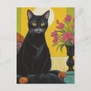 Carte Postale Belle Chat Noir