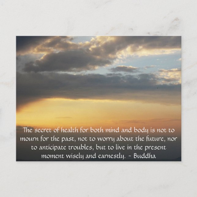 Carte Postale Belle citation bouddhiste avec photo inspirante (Devant)
