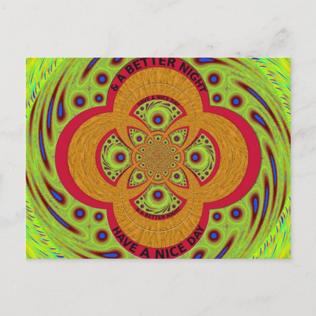 Carte Postale Belle conception de Motif mandala africain extraor (Devant)
